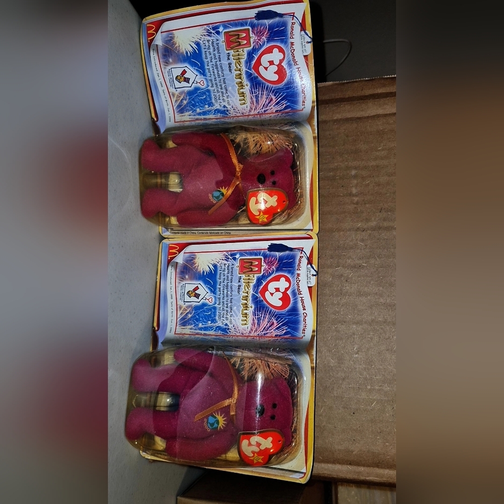 Ty Teenie Beanie Baby Mcdonalds Millennium Bear